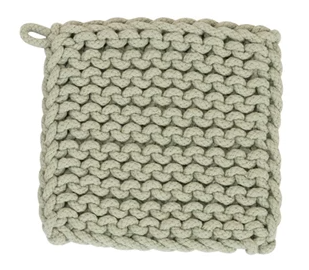 Cotton Crocheted Pot Holder, earth colors