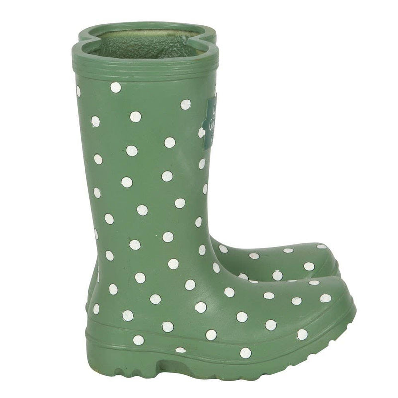 Light Green Welly Boot Planter