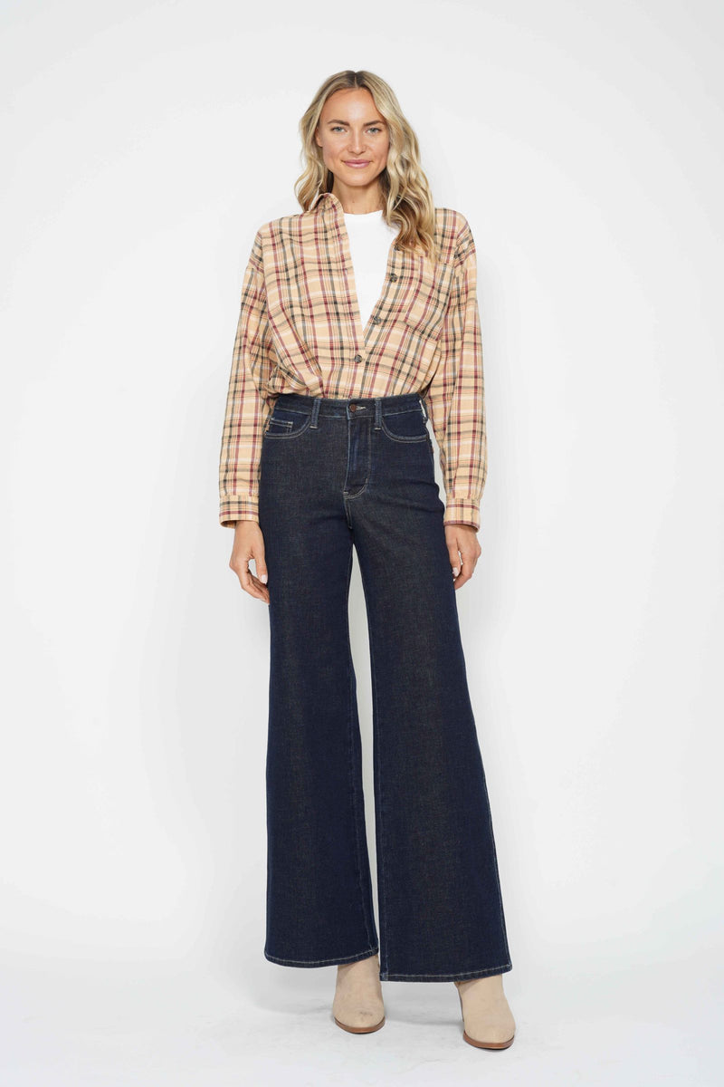 Judy Blue Tummy Control Retro Wide Denim Pants