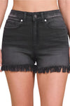 Raw Frayed Edge Black Short Her