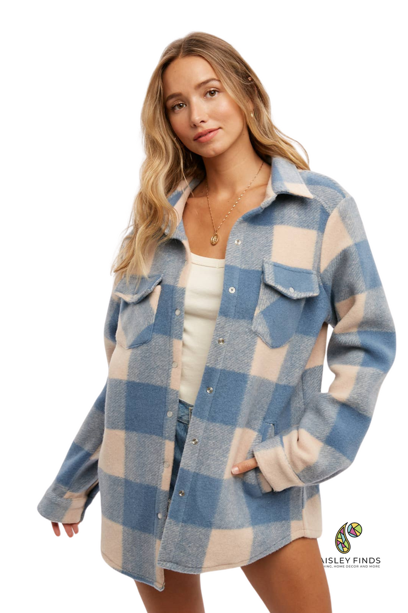 Checkered Brushed Flannel Jacket