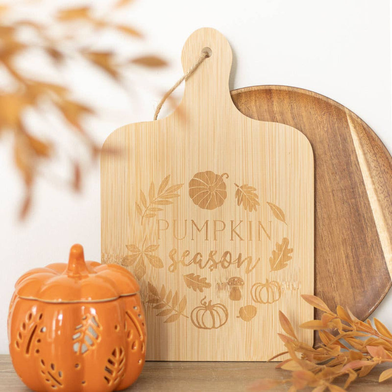 Autumn Fall Pumpkin Season Wooden Serving Board