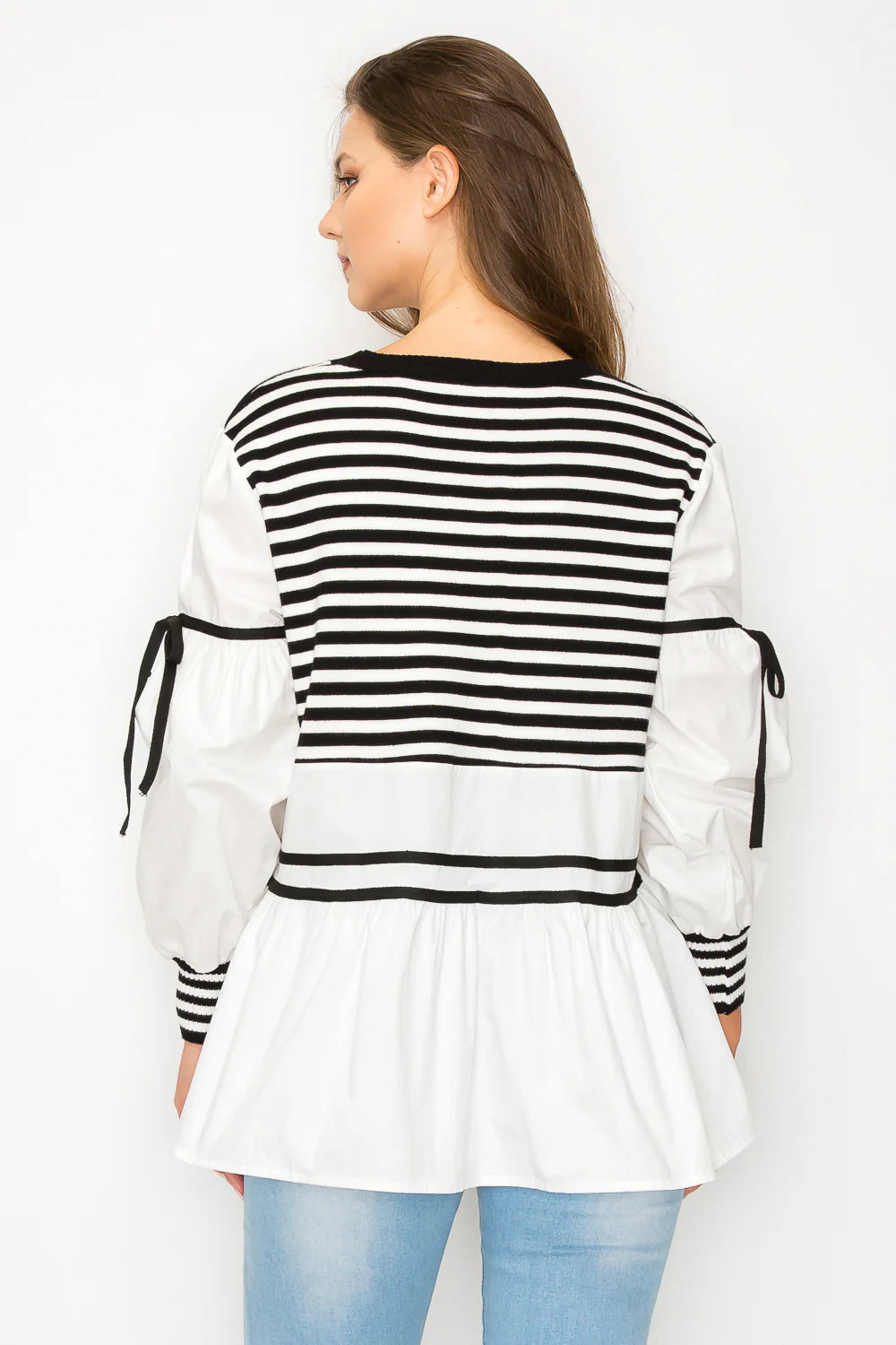 Striped Poplin Top