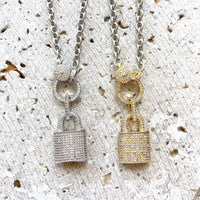 Trendy Lock Necklace - Boutique Style Jewelry