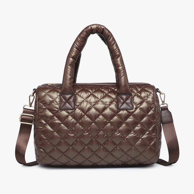 Trista Quilted Nylon Satchel/Tote