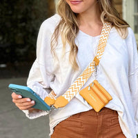 Clip & Go Crossbody Phone Lanyard - Chevron Collection