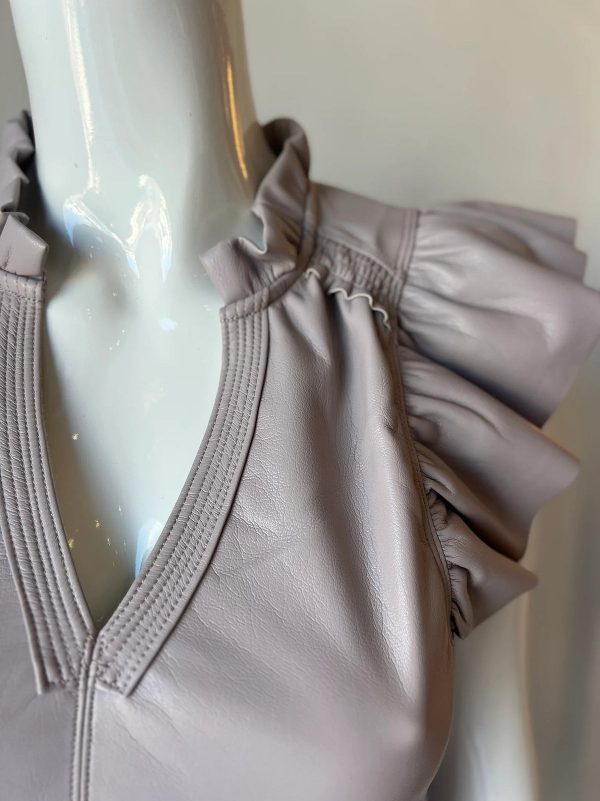 Kamilla Mauve Pleather Top