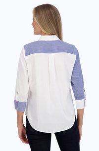 Charlie Stripe Foxcroft Blouse