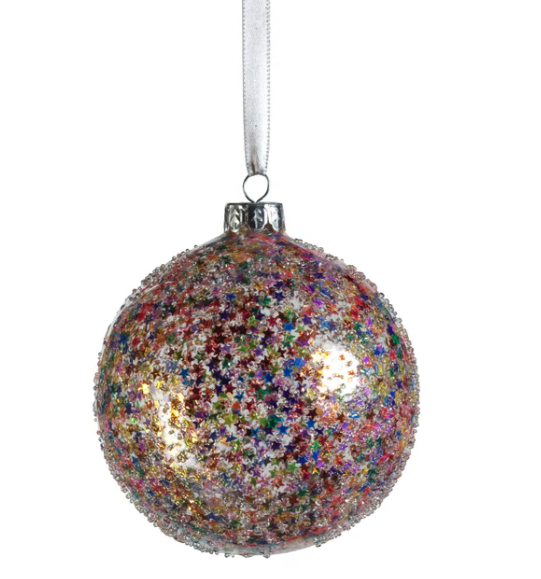 Confetti Star Glass Ball