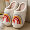 SOFT PLUSH MUSHROOM HEART RAINBOW WARM SLIPPERS | 40SP014