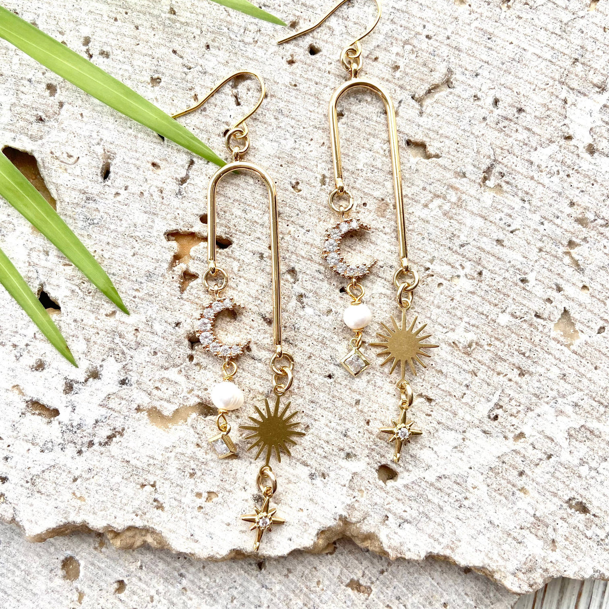 Sun and Moon Celestial Boho Earrings