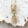 Gold Lock Necklace - Crystal Boutique Jewelry