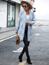 Plaid Oversized Cardi W Pockets - Blue