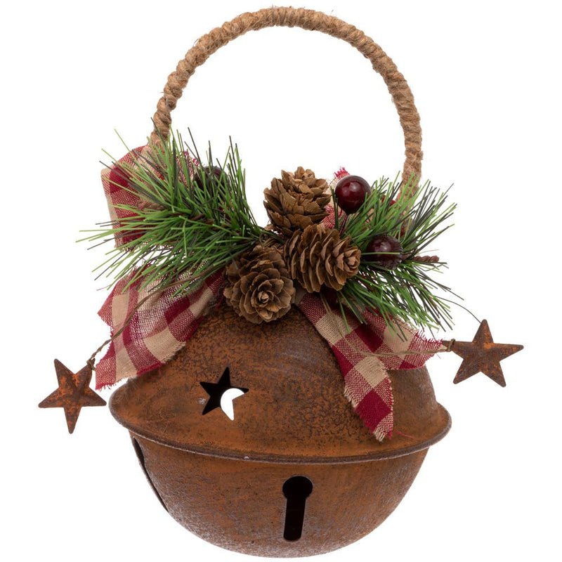 Lg Garland Rust Bell Christmas Ornament