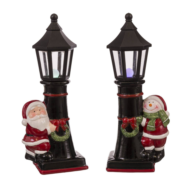 Santa Light Post Decorations