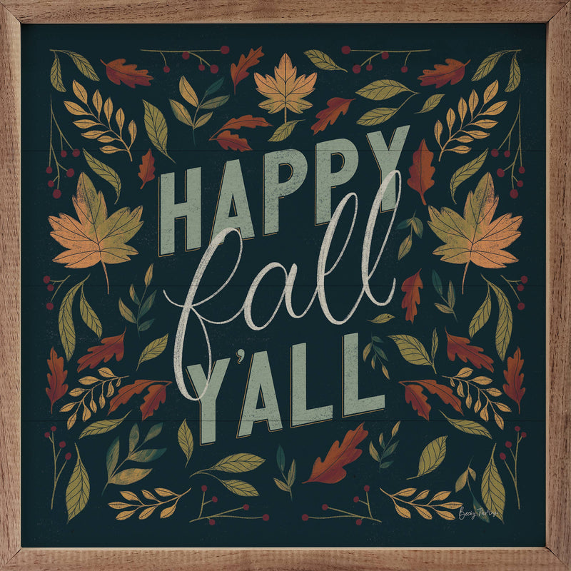 Happy Fall Ya'll  8X8 Sign