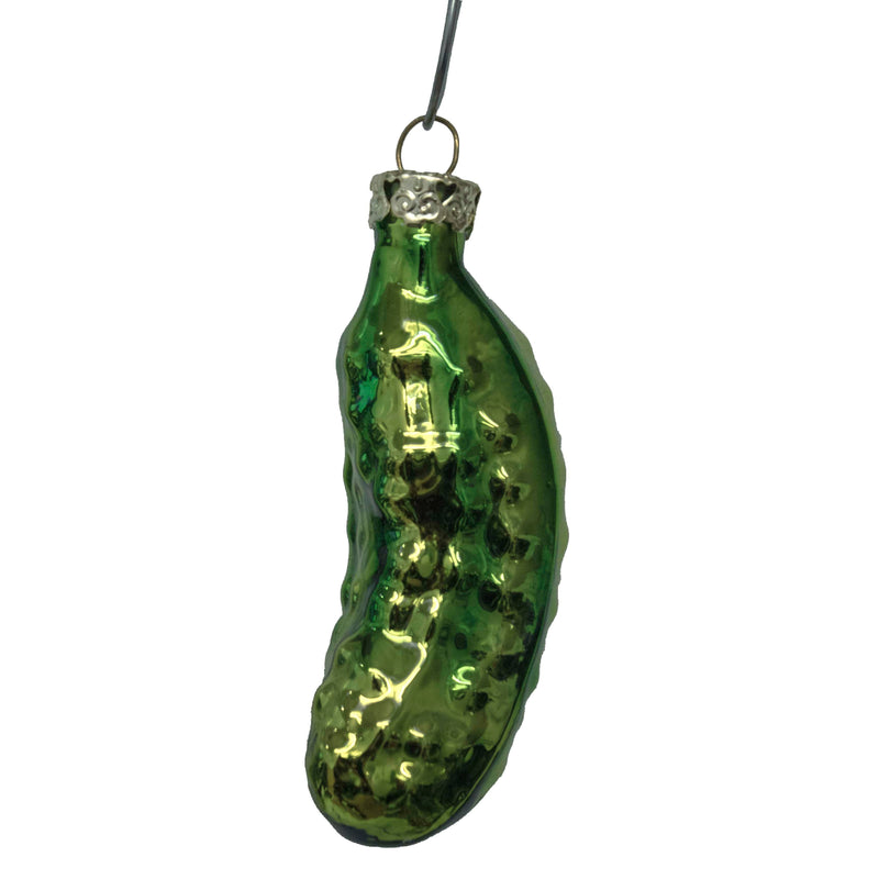 3"Hand Blown Glass Pickle Ornament