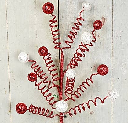 Red 21In Whimsical Spiral Spray-Rdwt-