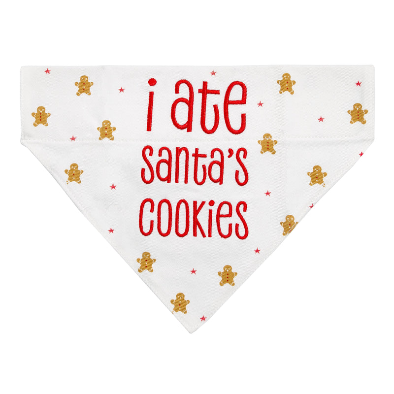 "I Ate Santa's Cookies" Holiday Dog Bandana, S/M